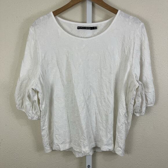 Gudrun Sjoden Eva Organic Cotton Top Size Large L Embroidered Lagenlook - Picture 3 of 6